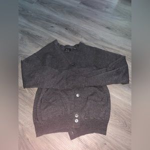 Women’s Grey Button Up Sweater Cover Up Size Medium